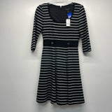 White House Black Market Size 2-XS Women's Black-White Stripe Dress