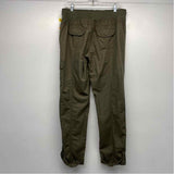 Calvin Klein Size S-4 Women's Green Solid Cargo Pants