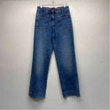 Sessun Blue Size 10 Women's Blue Washed Wide Leg Jeans