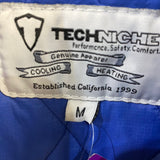 Techniche Women's Size M Blue Solid Zip Up Vest