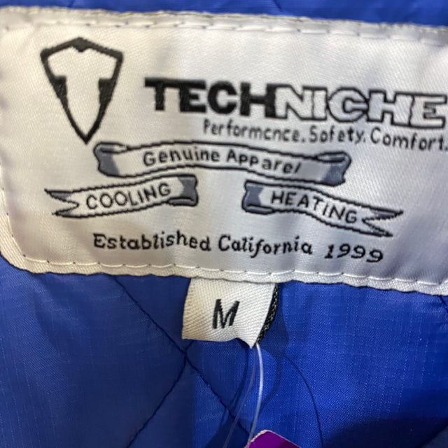 Techniche Women's Size M Blue Solid Zip Up Vest