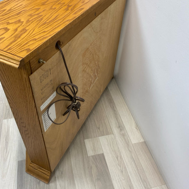 Natural Wood-Glass Curio Cabinet