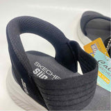 Skechers Size 7 Women's Black Solid Strappy Sandals