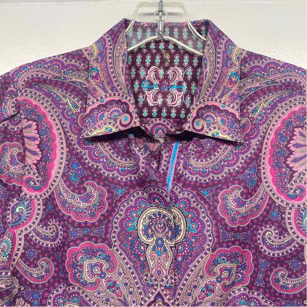 Robert Graham Size S Women's Purple-Multicolor Paisley Button Up Shirt