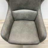 Swivel Gray Leather Chair