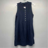 Quince Size M Women's Blue Solid Sleeveless Dress