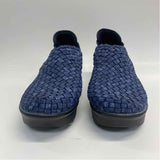 Bernie Mev Size 38-7.5 Women's Blue Woven Clog Shoes