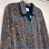 Cabi Size S Women's Blue-Brown Pattern Shift Dress