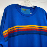 Aviator Nation Women's Size L Blue Applique Pullover Sweatshirt