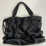 Michael Kors Black Leather Pebbled Hobo Handbag