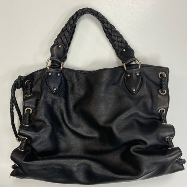 Michael Kors Black Leather Pebbled Hobo Handbag
