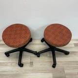 Teknion Spinner Red Fabric Solid Stool