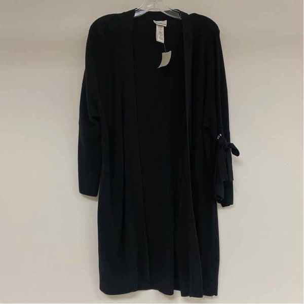 Tommy Bahama Size S Women's Black Solid Maxi Cardigan Sweater