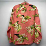 Tommy Bahama Size Xl Women's Coral-Multi Floral Button Up Shirt