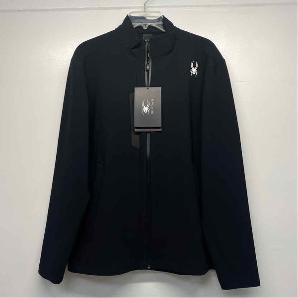 Spyder Women's Size Xl Black Solid Zip Up Jacket