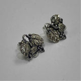 Sterling Silver Stud  Vine Leaf Design Earrings