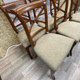 Set of 8 Brown Wood Chais