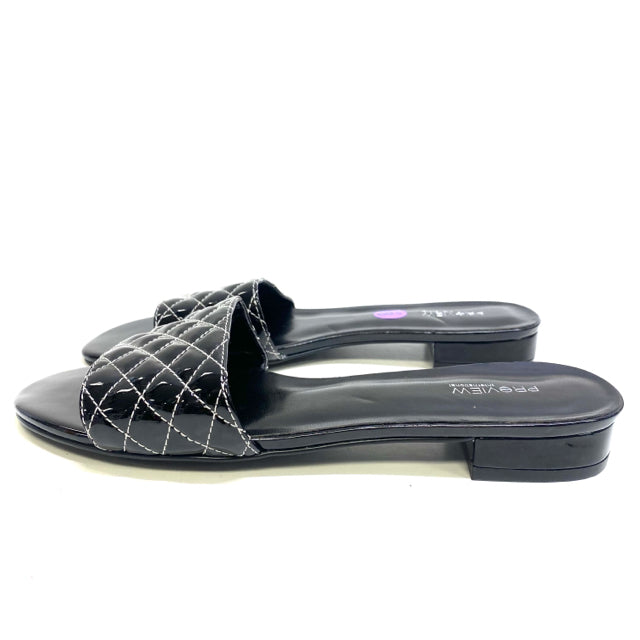 Preview International Women's Size 8 Black Quilted Sandals