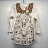 Akemi + Kin - Anthropologie Size S Women's White-Multicolor Long Sleeve Top