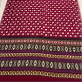 Tibet Red Yak Wool Elephants Fringed Shawl