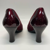 Sofft Size 7 Women's Burgundy Patchwork Pump Heels