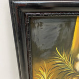 Black-Multi Painting - Chickens
