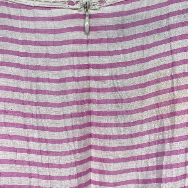 Nine West Size M-10 Women's Pink-White Stripe Sleeveless Dress