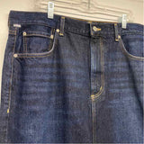 Citizens of Humanity Size 33-14 Women's Blue Solid Pencil-Maxi Skirt