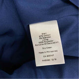 Talbots Size 22-3x Women's Navy-White Pattern Sheath Dress