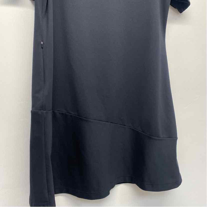 Title Nine Size Xl Women's Black Solid T-Shirt Dress