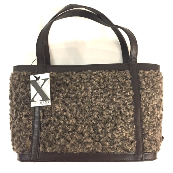 Maxx New York Brown Knit Shoulder Bag