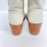 Frye Size 6.5 Women's White Embroidered Western Boots