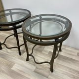 Bronze Iron-Glass Side Table