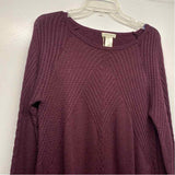 Max Studio Size M-L Women's Burgundy Solid Sweater Dress
