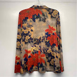 Johnny Was Size S Women's Tan-Multi Floral V Neck Blouse