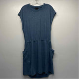 Prana Size Xl Women's Blue Tweed T-Shirt Dress
