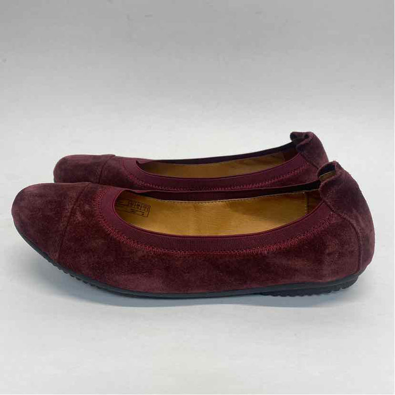 Josef Seibel Size 38-7 Women's Burgundy Solid Flats Shoes