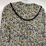 Fat Face Size XS Women's Black-Multi Pattern Fit And Flare Dress