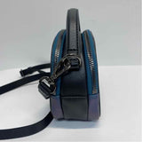Tumi Voyager Blue Leather Iridescent Crossbody Handbag