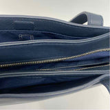 Knomo Mini Maddox  Navy Leather Solid Tote Handbag
