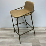 Tan Leather Stool