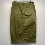 By Anthropologie Size 12 Women's Green Solid Cargo Skirt