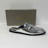 Franco Sarto Size 8.5 Women's Silver Solid Mules Shoes