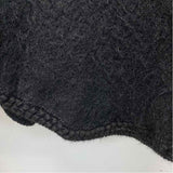 Alpaca Connection Black Solid Poncho-Cape
