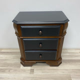 Side Black-Brown Solid Wood 2 Tone Table