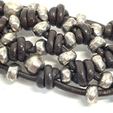Uno de 50 Brown-Sillver Sterling Silver Bracelet