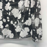 Calvin Klein Size M Women's Black-White Floral V Neck Blouse