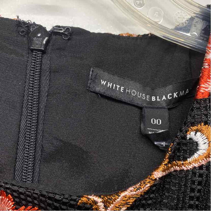 White House Black Market Size XS Women's Black-Multi Floral Sheath Dress