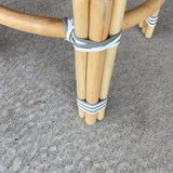Pair of Counter Height Gray-White Rattan Stools