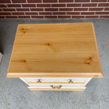 Kathy Ireland Beige Wood Nightstand